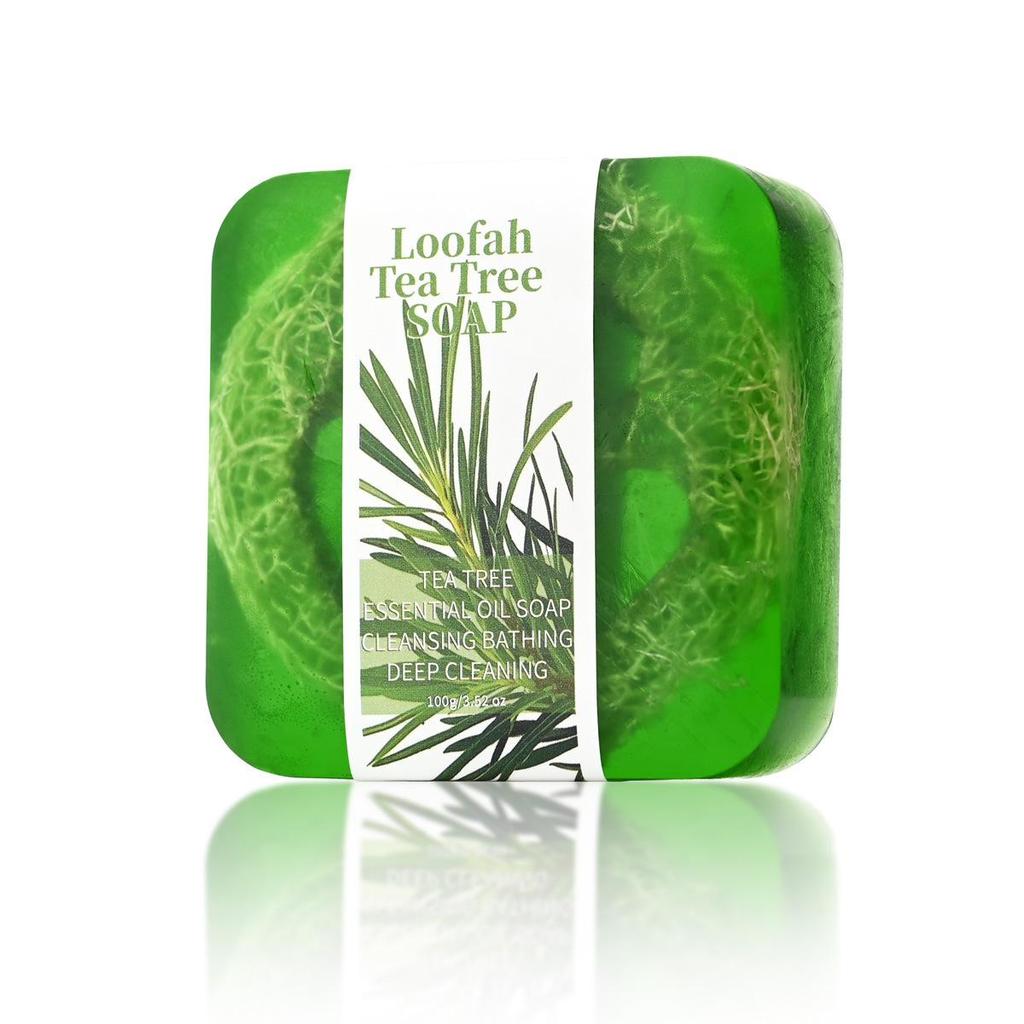 Savon au lait de coco fait main avec luffa exfoliant, acide kojique et huile essentielle de citron pour le bain et le soin du visage