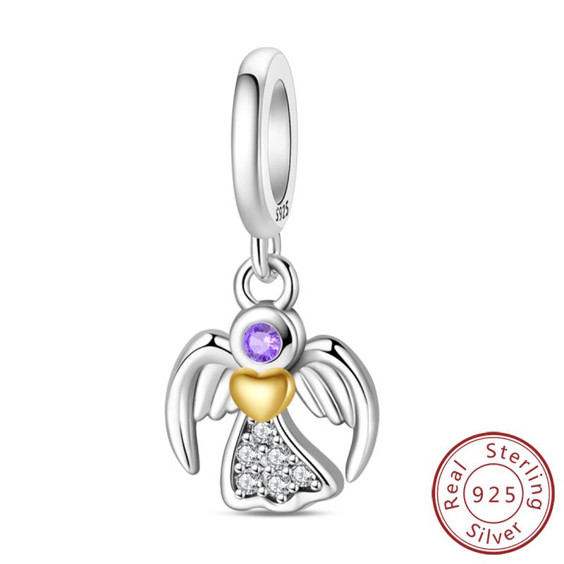 Original Copper Charm Beads Classic Cross Bible Guardian Angel Charms Pendants For Bracelet Diy Birthday Jewelry