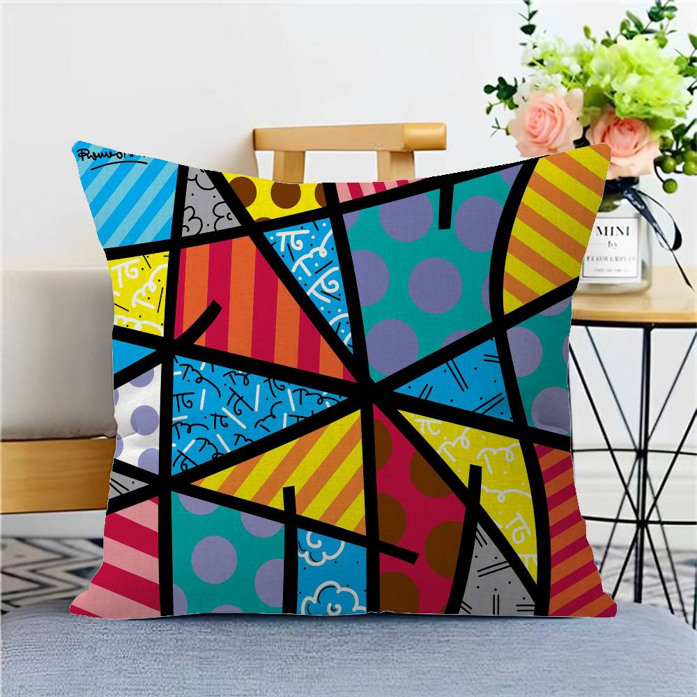 

Britto Art Personalized Picture Text Home Decorative Pillows Household Gifts 45x45cm 18x18Inch