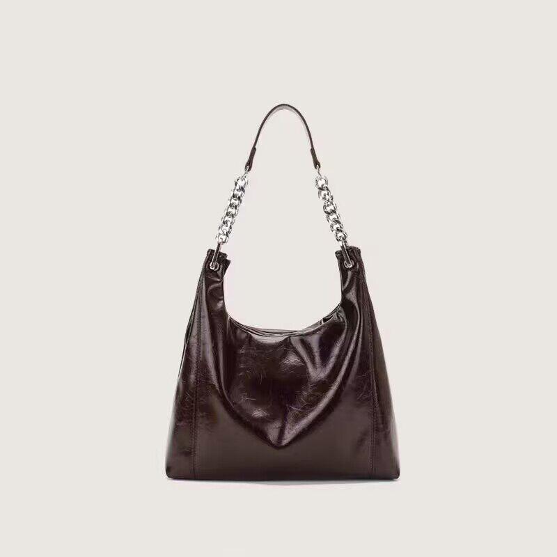 IELGY Tote Bag Spring Summer Large Capacity Commuter Retro Fashion One-Shoulder Armpit Bag