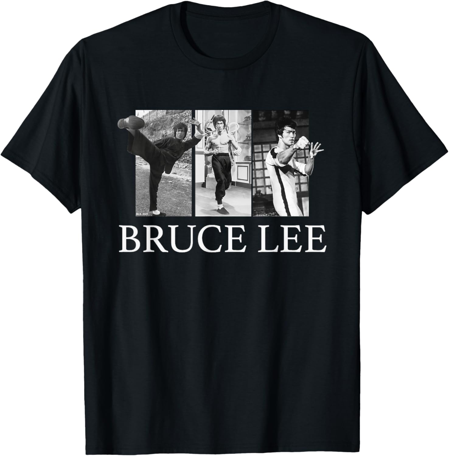 Bruce Lee Kung Fu Movie Montage Martial Arts Legend T-Shirt S