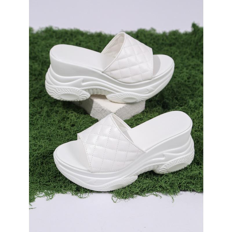New Thick-soled Slip-on Sandals, Beach Women's Shoes, Round Toe