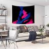 Neon Couple Art Wall Tapestry, Living Room Bedroom Bar Wall Hanging, Aesthetic Polyester Fiber Home Decor