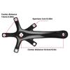 Braço de Pedivela Horizontal Bicicleta Pedivela Direito Esquerdo Braço de Pedivela Bicicleta Generies para Atualizações de Motor Central
