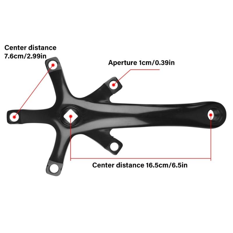 Braço de Pedivela Horizontal Bicicleta Pedivela Direito Esquerdo Braço de Pedivela Bicicleta Generies para Atualizações de Motor Central