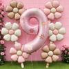 Large 0-9 Number Balloons 32inch Daisy Balloons Set  Birthday Party Decorations Supplies