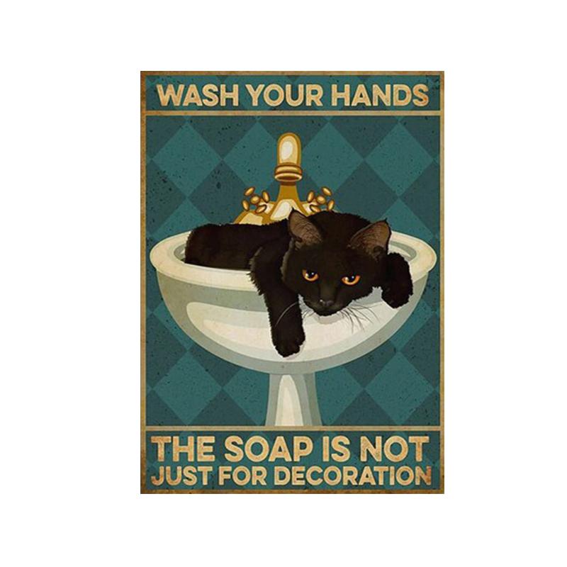 

Забавное животное, настенная живопись на холсте, необычный сладкий кот, холст, художественный постер и принты для ванной комнаты, гостиной, домашний декор, фотографии 21X30 cm No Frame