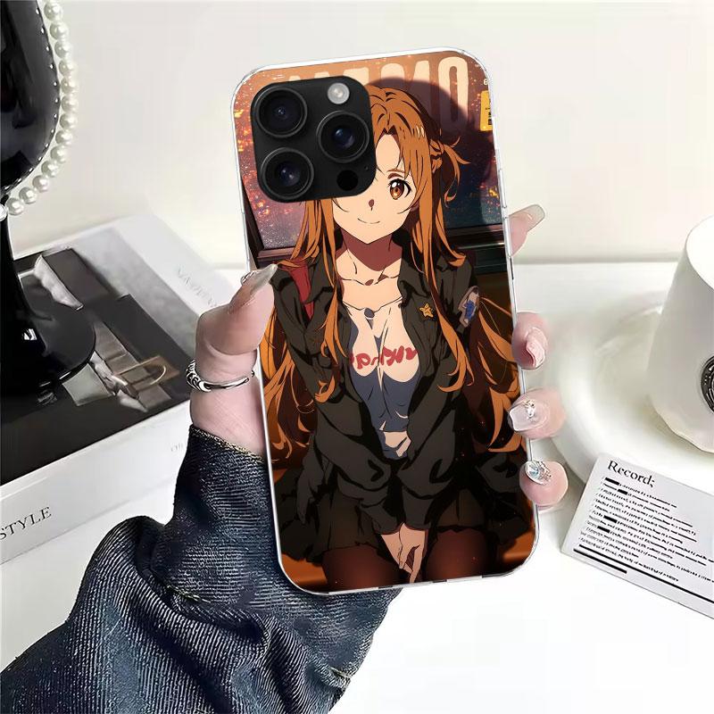 Sword Art Online Yuuki Asuna Soft Phone Case For IPhone 11 17 Air 16E 16 Pro Max 15 + 14 Plus 13 Mini 12 Apple 7 SE 8 Fundas Coq