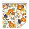 Lions Leaves Flowers and Plants Wallpaper for Living Room and Bedroom 50x1000