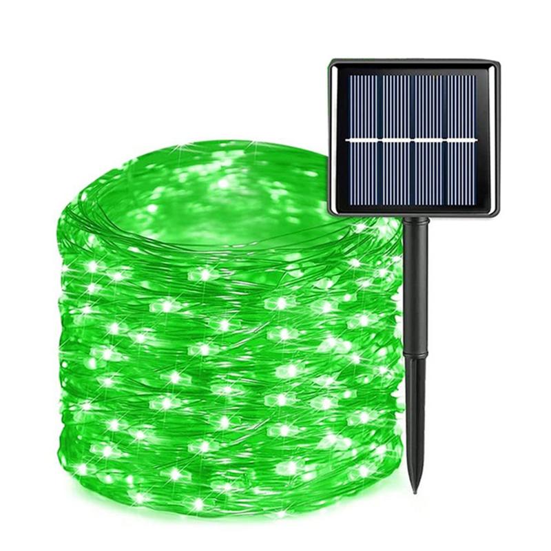 Solar Rope Strip Light Fairy String Garden Christmas Decoration Garland Xmas Solar Rope String Light Fairy Strip 32M/22M/12M/7M