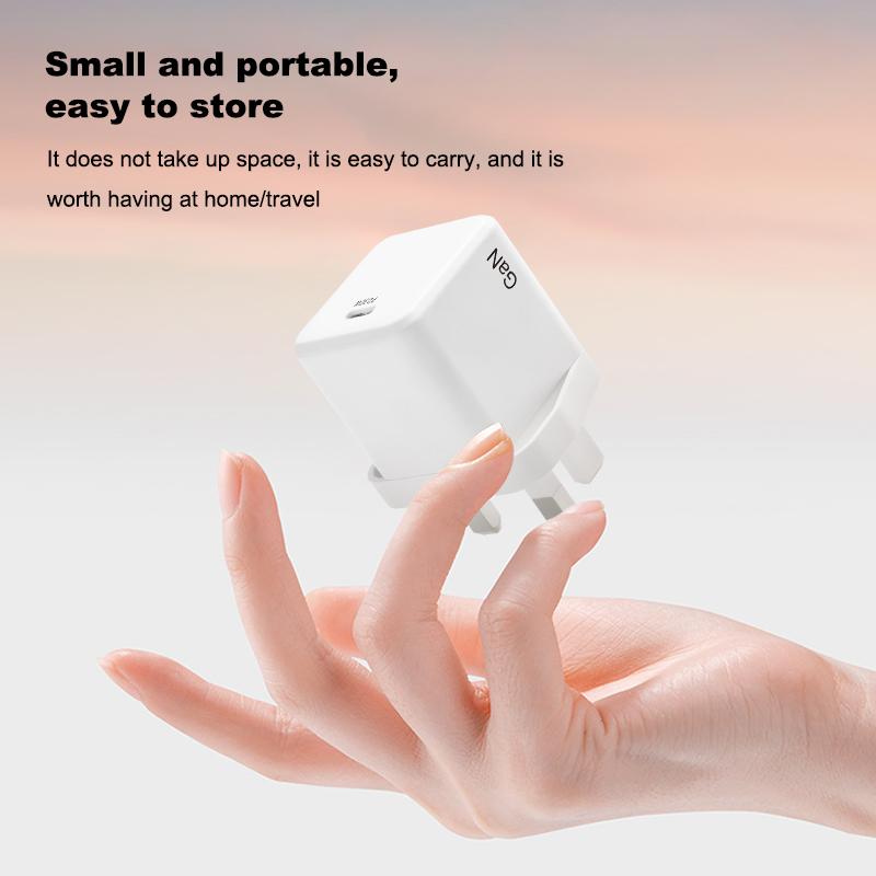 Type C ABS Mobile Phone High Speed PC UK GaN Tech PD UKPD30WGaN Single Port Charger