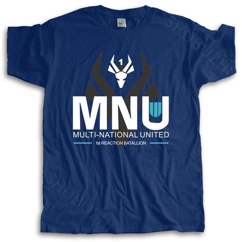 Cotton Tshirt mens summer Tops MNU 1 multinational united Tshirt based on the 2009 film District 9 Casual pride t shirt S