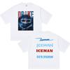Rapper Drake Iceman Album Graphic Shirt Men's Vintage Short Sleeve T-shirts Man Cotton Tee Streetwear Fan Gifts