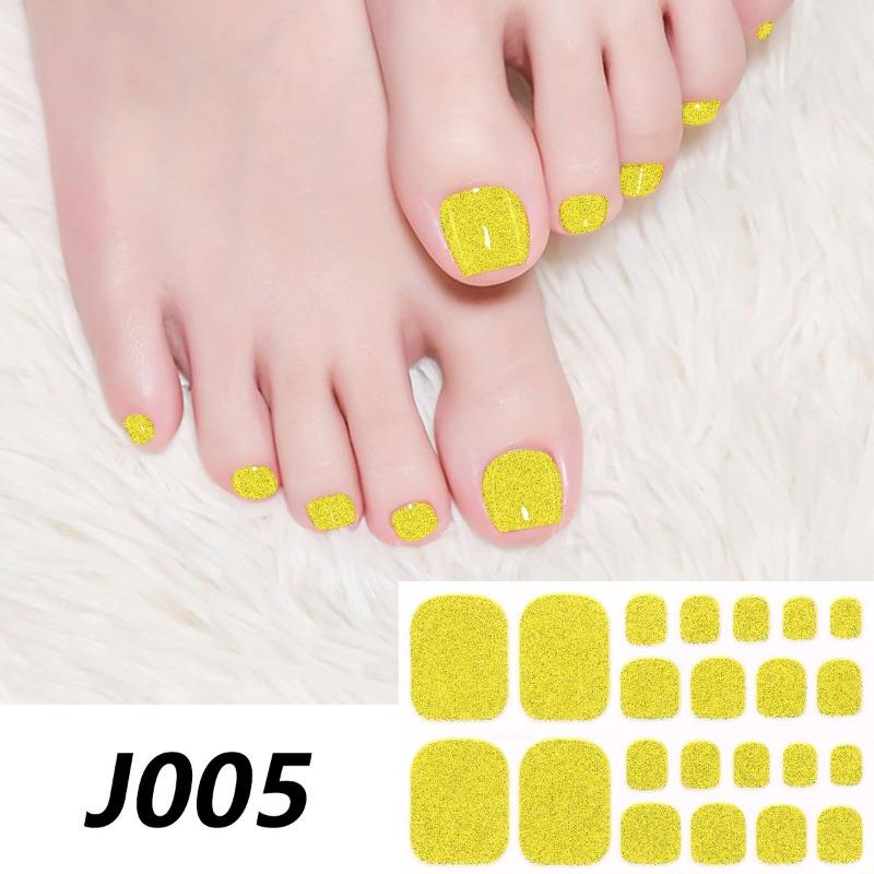 The New Pure Foot Stickers with Glitter Are Now Available for Full Checkered Nail Art