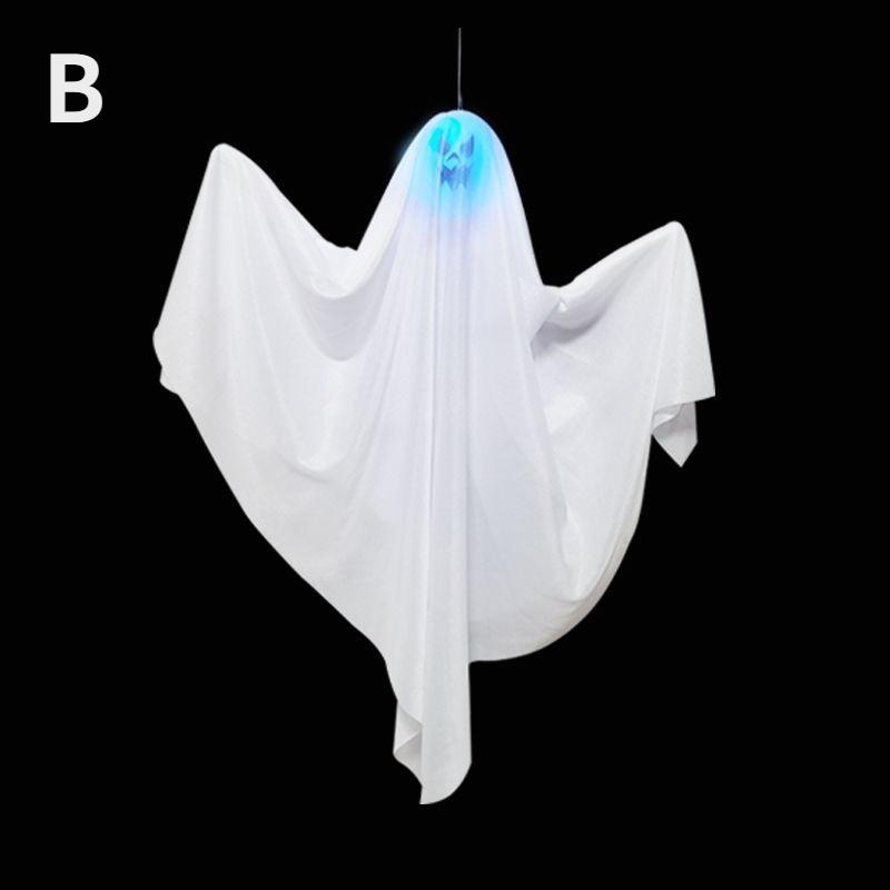 1 Pcs Halloween Ghost Hanging Halloween Hanging Lamp White Flying Ghost Hanging Tree Window CDecoration Scene Layout Props