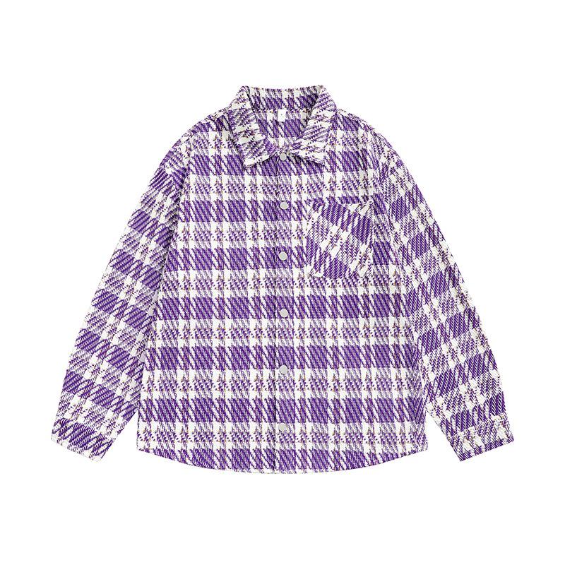 

Мужская повседневная трендовая клетчатая рубашка-куртка в гонконгском стиле, мужская весенне-осенняя новая свободная и универсальная мужская рубашка-куртка 3XL