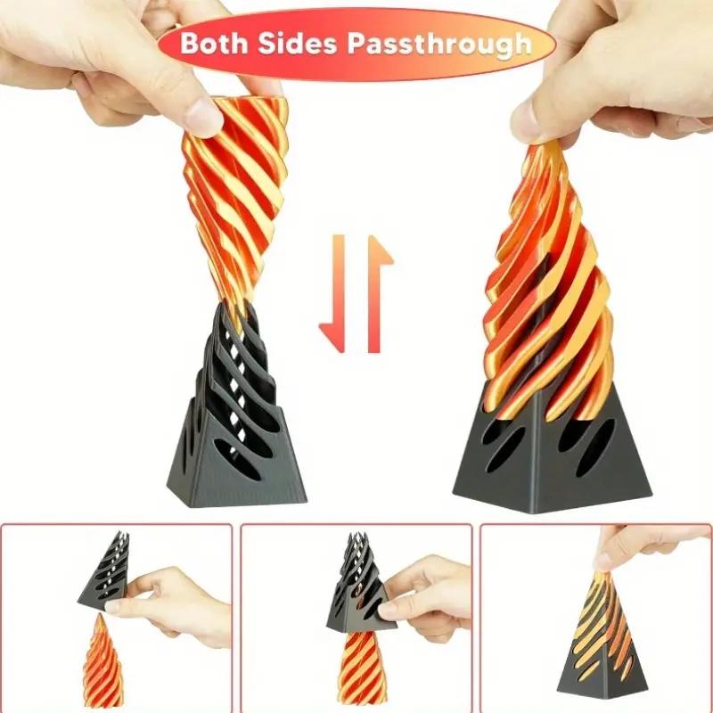 3D Printed Spiral Decompression Toy, Quick Acting Fingertip Decompressor Series