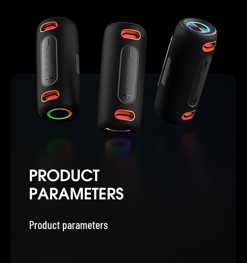 Portable High-Power Waterproof Bluetooth Speaker with Heavy Bass
