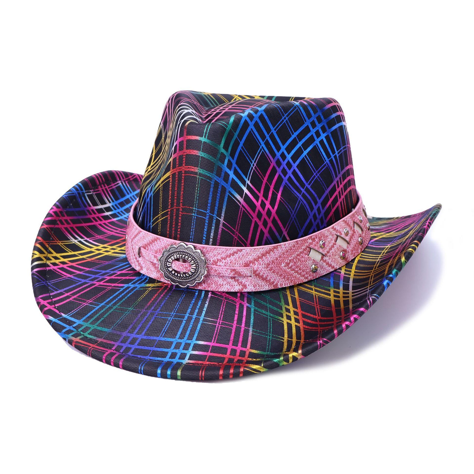 

Stage Performance Western Cowboy Hat Men S And Women S Versatile Jazz Hat M（56-58cm）