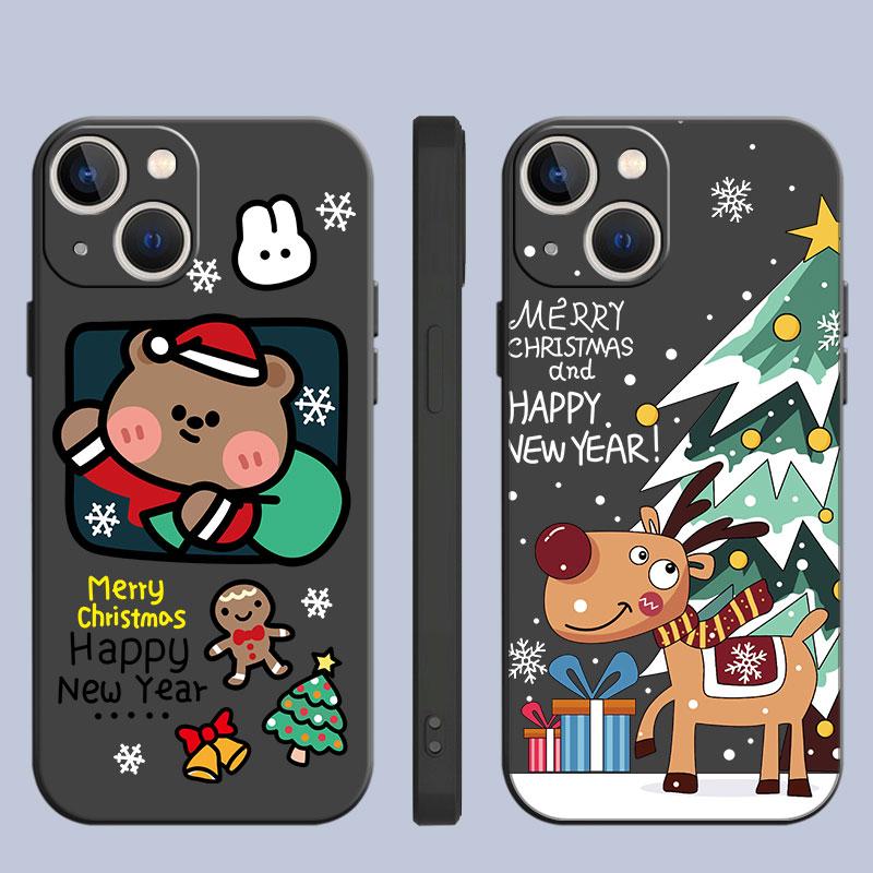 Case For Apple iPhone 14 13 11 12 Pro 7 XR X XS Max 8 Plus 6 6S SE 2022 13Pro Black Soft Phone Funda New Year
