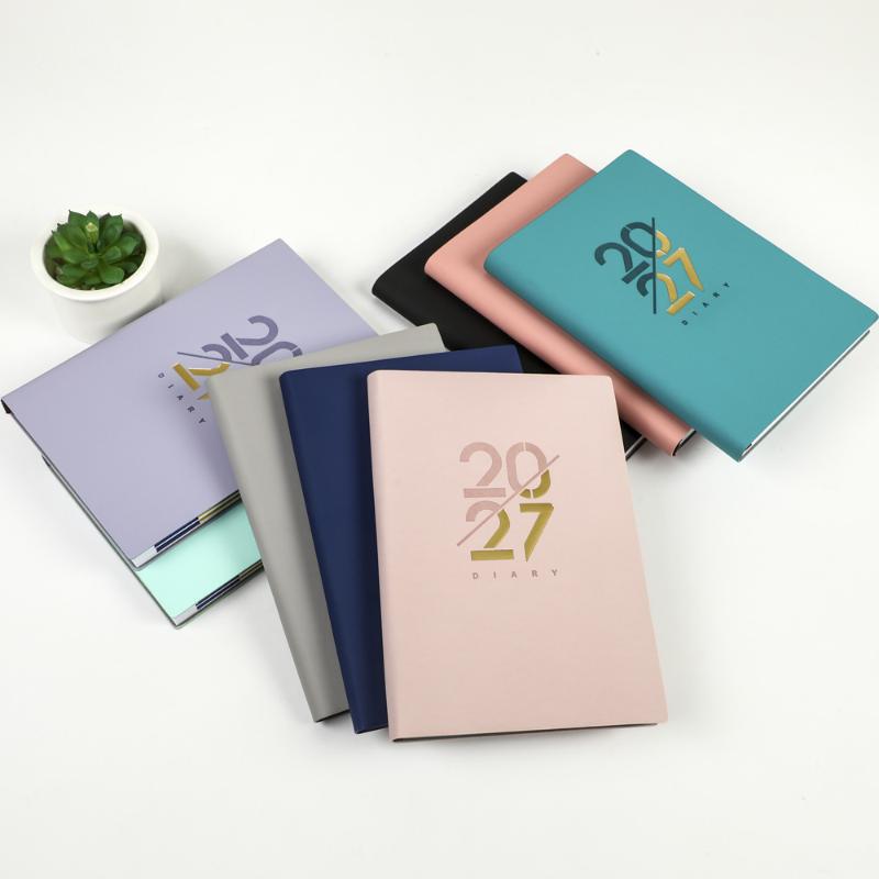 2027 English Work Schedule Planner Notepad Wear-resistant Thick Paper Efficiency Task List Notebook for Business Staff