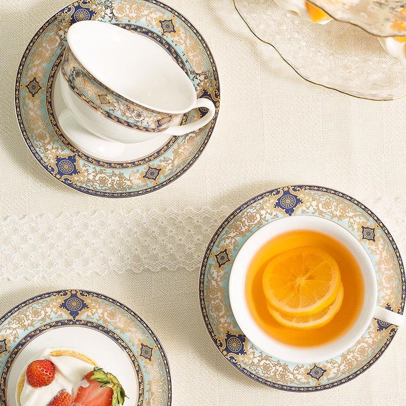 Europäische Exquisite Retro Keramik Nachmittagstee Kaffeetasse Teller Blume Teetasse Wassertasse Milchtasse