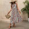 Spring/Summer New Style Retro Ethnic Vacation Style Dress - Sleeveless Loose Printed Long Dress
