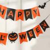 1/2pcs-Halloween Flag Hanging Ornaments-decorated with Ghost Bat Skeletons and Scary Pumpkins, Festive Decorations