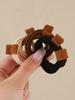 120PCS/ set of girls candy color khaki color nylon hair band Basic course Hair band suitable for wearing ponytail hair band fash