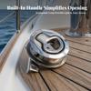 Flush Mount Lock with Pull 316 Stainless Steel, Polished Metal Face, Deck Latch Keyhole,
