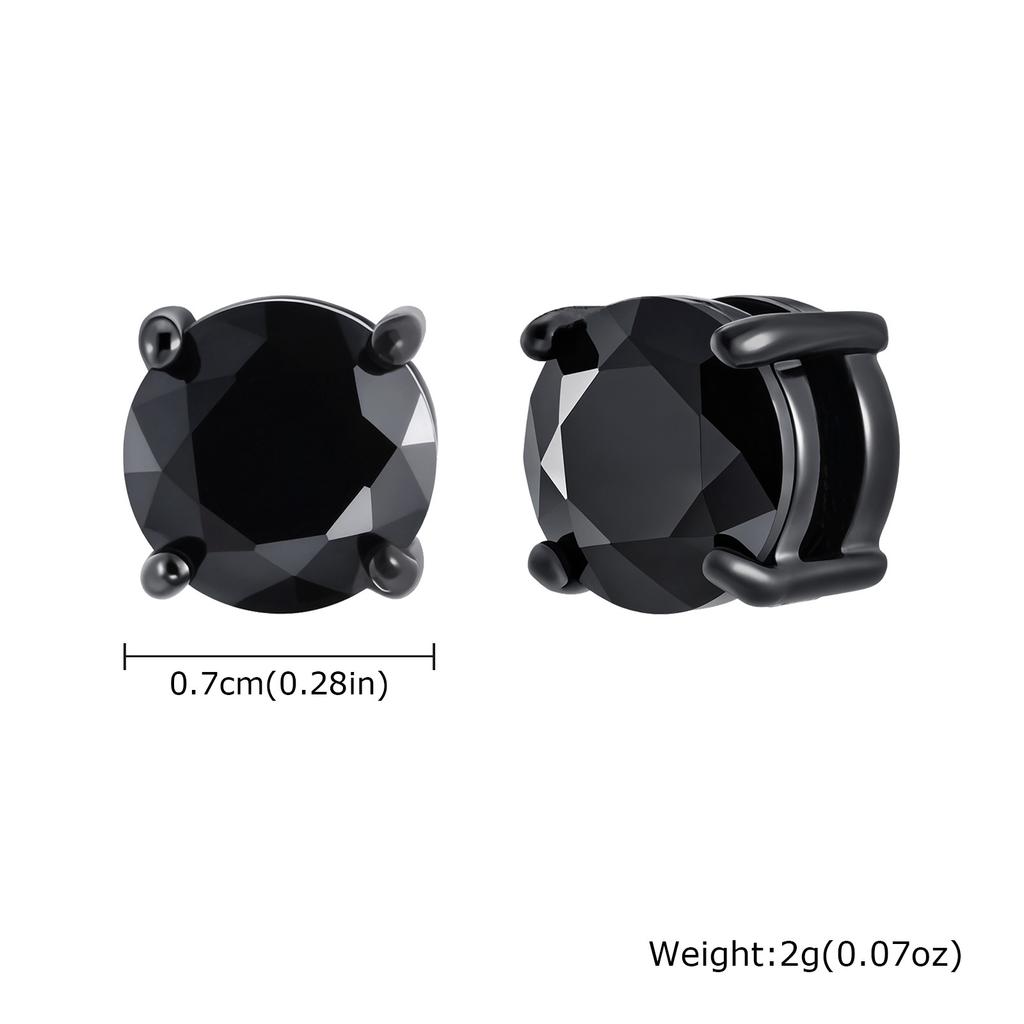 Hiphop Magnetic Ear Clip for Men Women,Crystal Zircon Metal Ear Clip,Non Perforated Ear Jewelry Gift