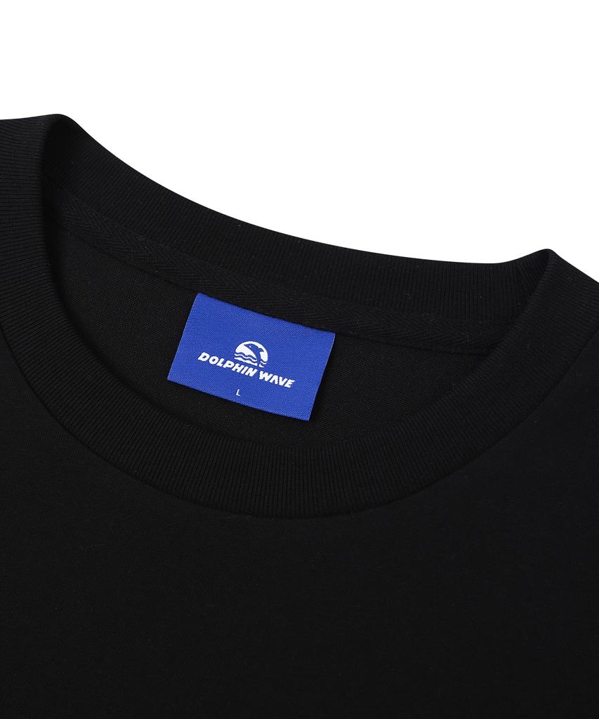 DOLPHIN WAVE APPAREL [Set] Dolphin Arch Logo Short Sleeve T-Shirt Black & Arch Logo Single-Pleat Shorts Black