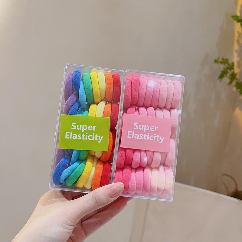Korean Style Colorful Gradient High Elasticity Hair Ties for Girls' Ponytails