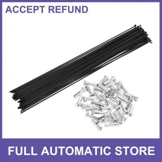 1 комплект 14G 291 мм Длина Велосипедные Спицы Ниппели Углеродистая Сталь Черный Универсальный