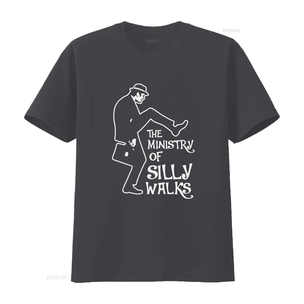 The Ministry of Silly Walks Monty Python Inspired British Comedy T Shirt vintage Washed graphic Soft Stylish Versatile homme