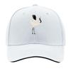 Crane Baseball Cap Adjustable Lightweight Vintage Hat Animal Theme Hand Washable Buckle Closure Sandwich Baseball Cap