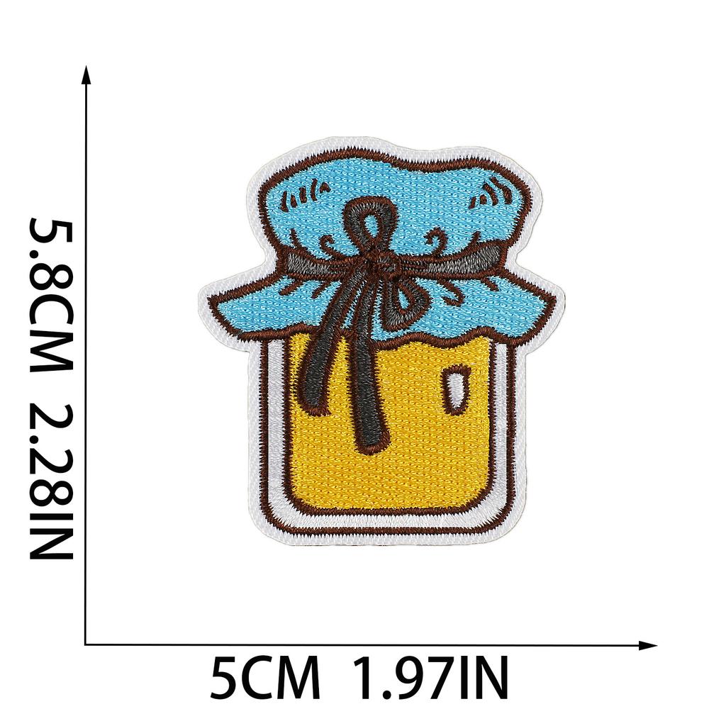 Bee Family Honey Embroidery Cloth Sticker Bag Decoration Sunflower Patch Sticker Cartoon Summer Bicycle Embroidery Sticker