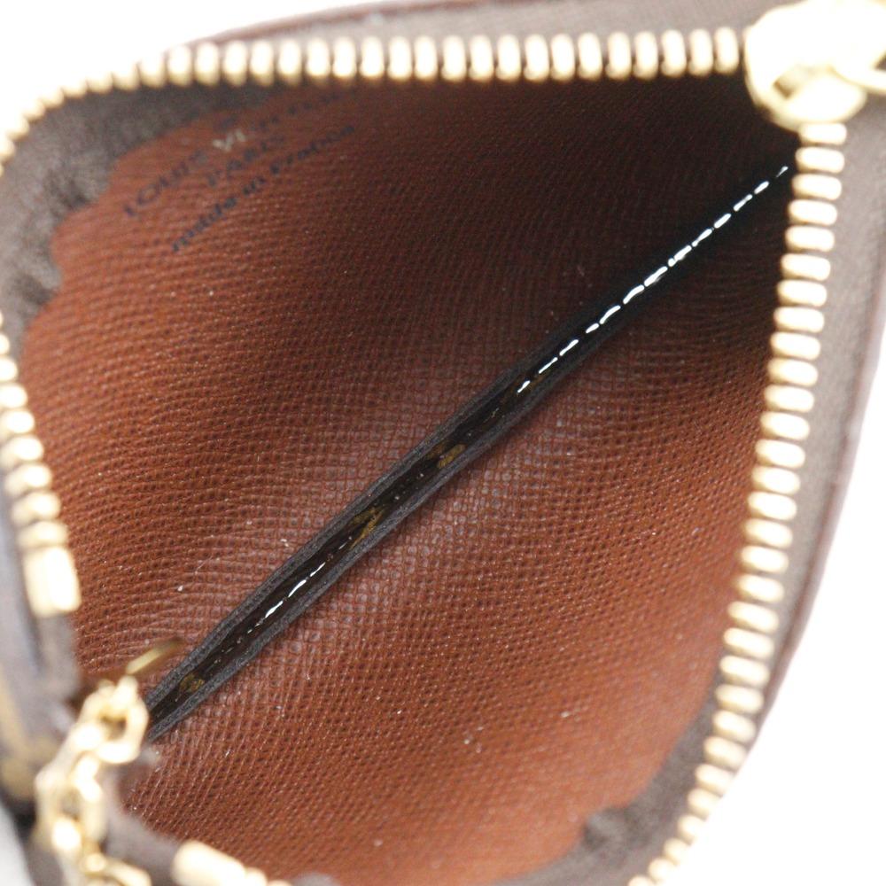 Louis Vuitton Pochette Cre Coin Purse M62650 Brown Monogram Canvas Unisex Used