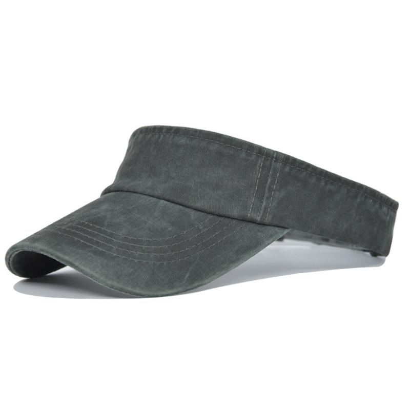 

1 шт. бейсболка теннисная мужская/женская регулируемая для гольфа спортивная хлопковая однотонная пляжный козырек от солнца армия зеленый