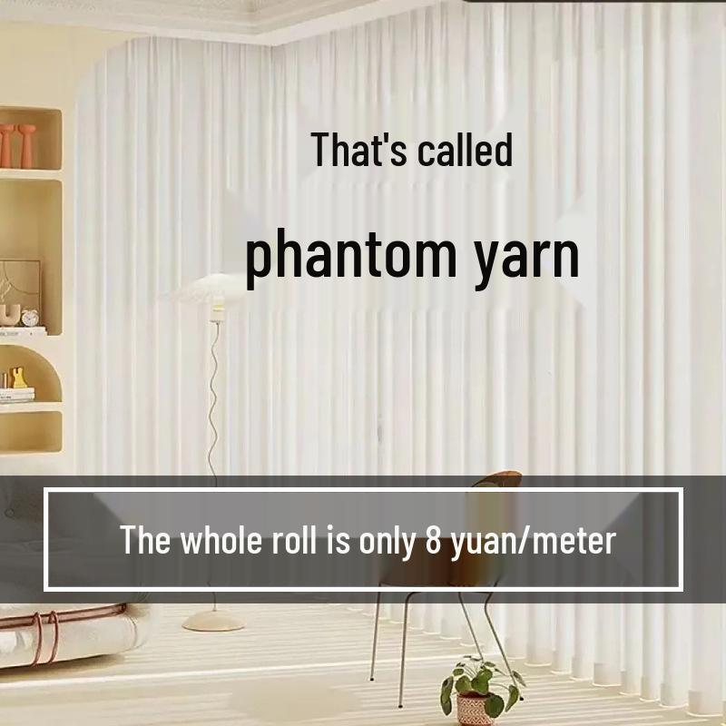 Light-Filtering White Sheer Curtain Fabric for Living Room, Bedroom & Balcony
