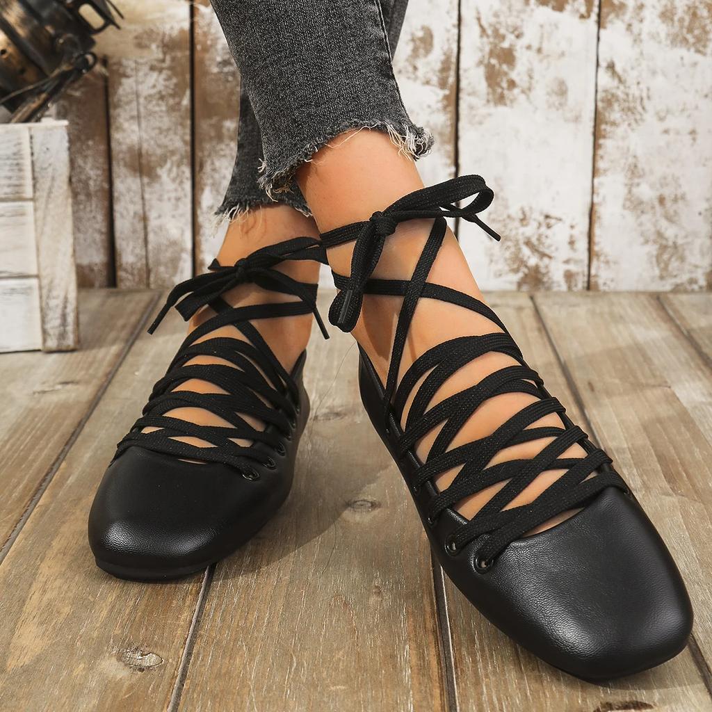 Fashion Women Flats Fashion Ballet Loafers Autumn Square Toe Retro Shoes Women New Trend Comfortable Sneakers Women Zapatos De Mujer