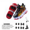 Roller Sneakers Kid Sport Gym Footwear Roller Skates 4 Wheels USB Charge Illuminated Shoes Boys Girls Casual Skateboard Shoes