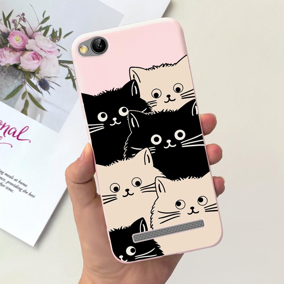 Flower Cover For Xiaomi Redmi 4A 4x Beautiful Moon Night Black Cat Phone Case For Redmi 4x Redmi4a Protection Coque Funda Capas