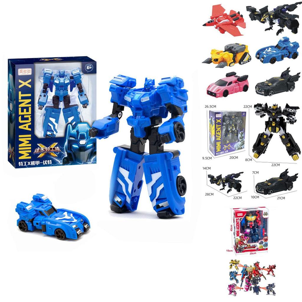 Miniforce X Lucybot Colorful 4 In 1 Transformer Car Robot Toy For Kids