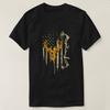 Camouflage Amerikanische Flagge Bogenjagd Bogen Bogenschießen Hirschjagd T-Shirt 100% Baumwolle Rundhals Kurzarm Sommer Lässig Herren T-Shirt