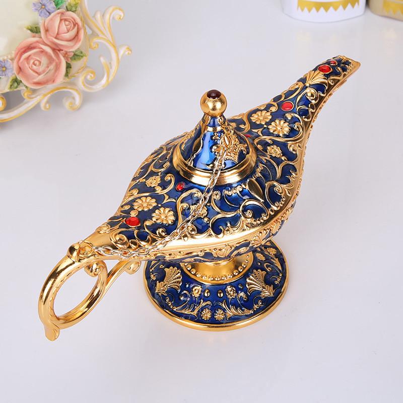 Lampada Magica di Aladdin Edizione da Collezione Metallo Vintage Decorazione per la Casa Regalo per Adulti