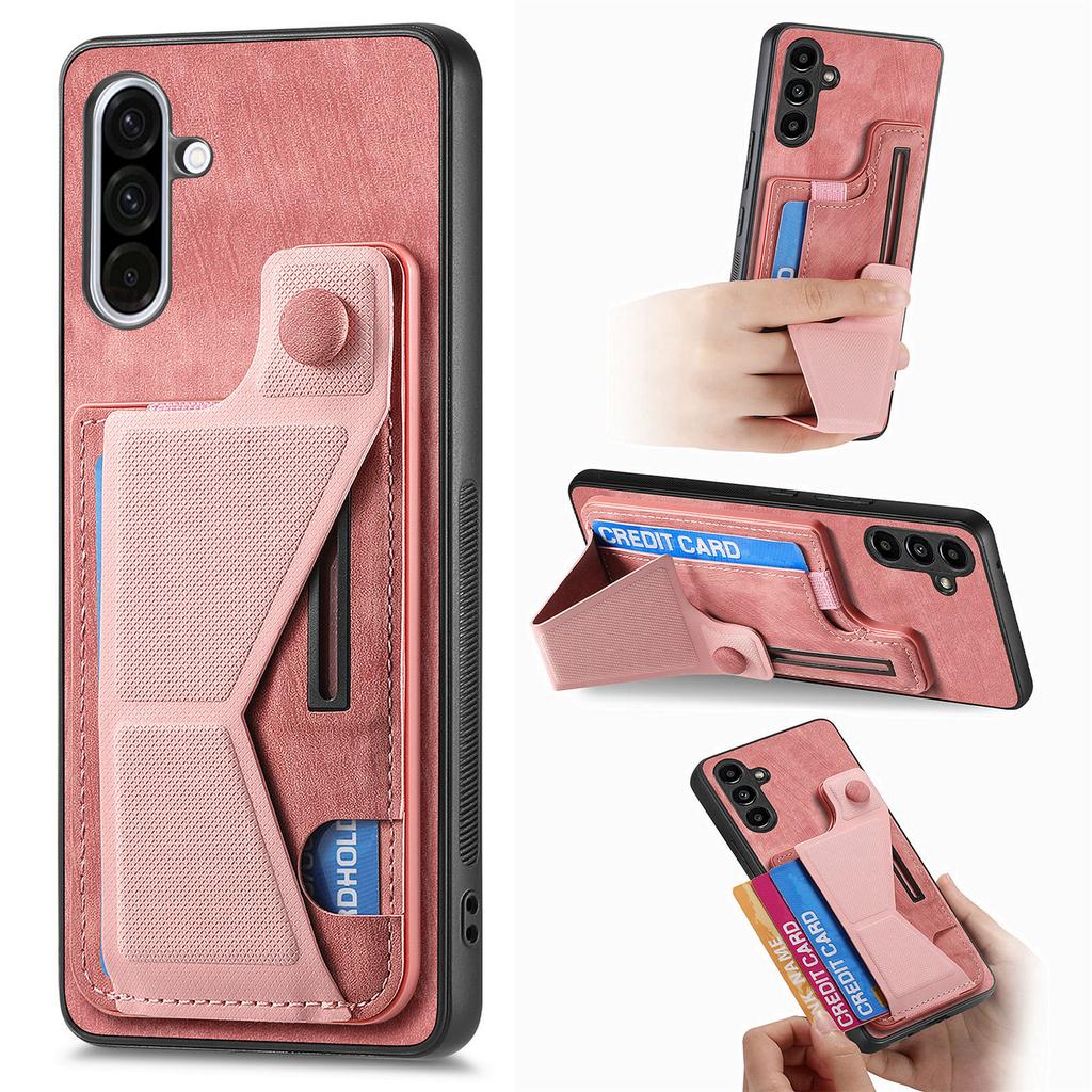 For Samsung Galaxy A36 5G Case with Card Slot Kickstand Retro Leather Back Cover