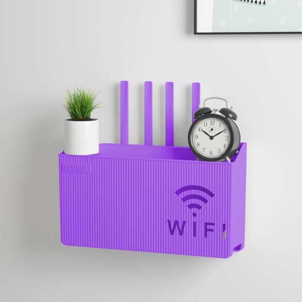 Cable Organizer TV Set-top Organizer Box Wall Mounted Wireless Wifi Router Shelf Living Room