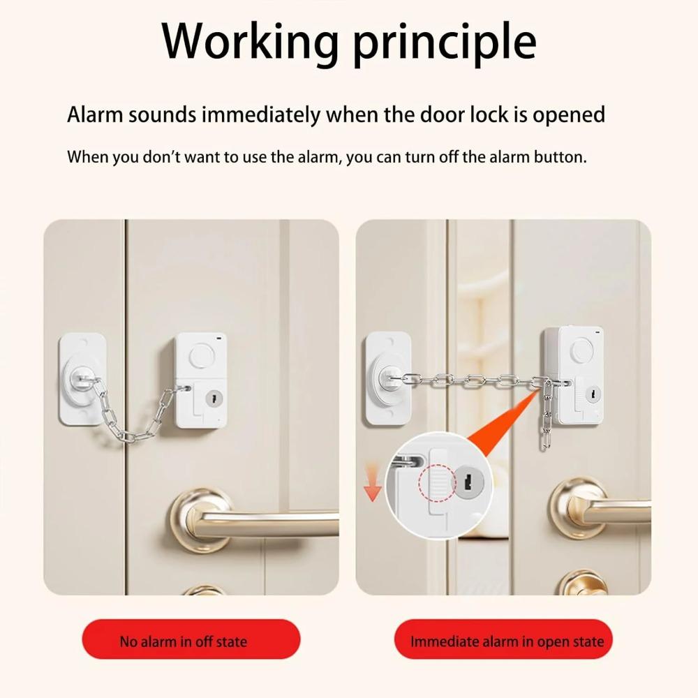 Child Door Lock with Abnormal Alarm, Door Locks for Kids Safety, for Door Monkey, Child Proof Door Lock, Drawers and Child Safety Cabinet Locks