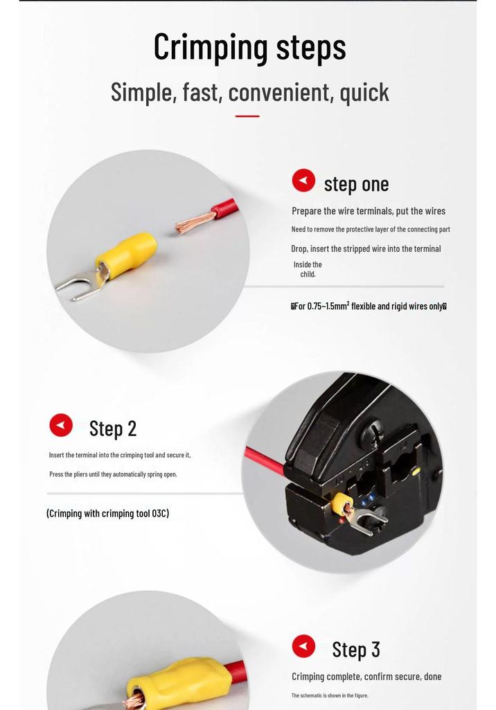 SV Insulated Spade and Fork Terminal Connector Y & U-shaped 1.25-3/4/5/6/8